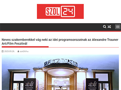 Neves szakemberekkel vág neki az idei programsorozatnak az Alexandre Trauner Art/Film Fesztivál