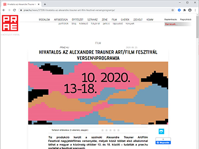 Hivatalos az Alexandre Trauner Art/Film Fesztivál versenyprogramja